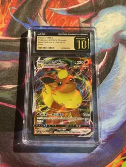 Pokemon Flareon VMAX 018/203 Evolving Skies CGC Pristine 10 - Image 1