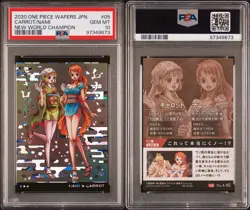 2020 One Piece Wafers JPN Carrot / Nami New World Champion PSA 10 Pop 22 - Image 3