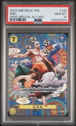 One Piece 2023 JPN OP05-AWAKENING of the New Era #100 Enel PSA 10 - Image 1