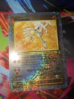 Pokemon TCG Hitmonlee Holo Rare Card 13/110 Legendary Collection WOTC - Image 1