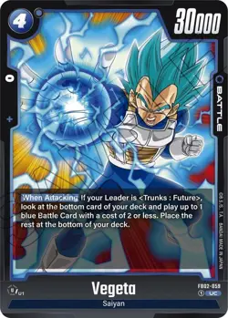 Dragon Ball Vegeta FB02-059 Uncommon English Battle Card NM/M - Image 1