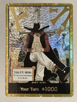 DON!! Card Dracule Mihawk Gold One Piece OP14 The Azure Sea's Seven NM unplayed - Image 1