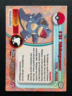 2000 Pokemon Topps Chrome Trading Card Series 1 TV Animation Nidoqueen #31 - MP - Image 2