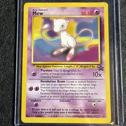 Mew 1995-1998 Promo Card 50HP Basic Pokemon TCG Black Star Promo - Image 1