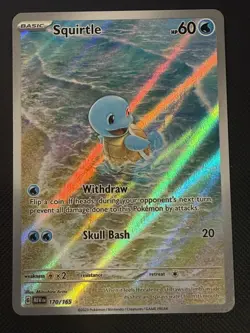 Pokemon TCG Squirtle 170/165 Scarlet & Violet 151 Holo Card NM Condition - Image 1