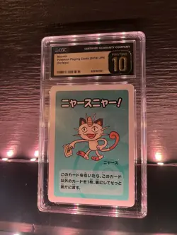 Meowth 2019 Pokemon Playing Cards JPN Old Maid CGC 10 Pristine - Image 1