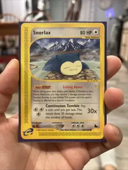 Pokemon TCG Snorlax Card Skyridge 100/144 Regular LP Condition - Image 1