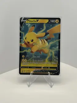 Pokemon Pikachu v TCG Sword & Shield SWSH063 Holo Promo Card NM Condition - Image 1