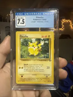 1999 Pikachu Pokemon Jungle Unlimited Card 60/64 Card #60 CGC 7.5 - Image 1