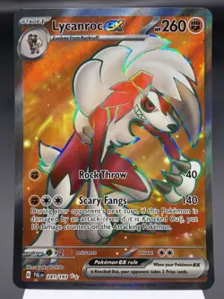 Lycanroc ex 241/193 - Full Art Holo - Paldea Evolved Pokemon Card MINT - Image 1
