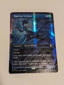 High Fae Trickster (Borderless) (Mana Foil) - Foundations (FDN) NM MTG Magic - Image 1