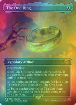 1x FOIL The One Ring Borderless The Lord of the RingsTalesofMiddleearth NM MTG - Image 1