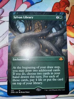 Sylvan Library (Borderless) Dominaria Remastered Regular - Image 1