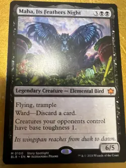 MTG Maha, Its Feathers Night (Regular) - Bloomburrow (NM) - Image 1