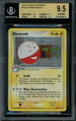 2004 Pokemon Electrode 5/101 Holo EX Hidden Legends BGS 9.5 GEM MINT 10 SUB PSA - Image 1