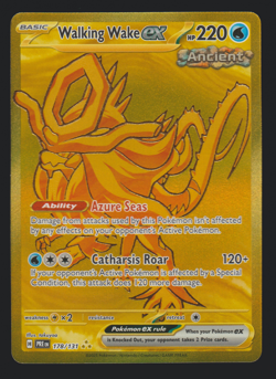 Pokemon TCG Walking Wake ex 178/131 Prismatic Evolutions Gold Hyper Rare - Image 1