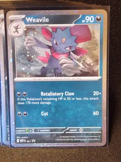 x22 Pokemon TCG Phantasmal Flames Weavile Black Star Promo Card Cosmos #21 - Image 2