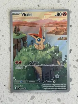 Pokemon Victini SVP 208 Promo Illustration Black Bolt/White Flare Rare - Image 1