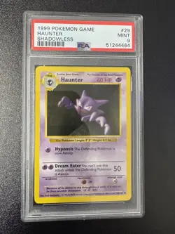 1999 Pokemon Game Haunter #29 Shadowless PSA 9 - Image 1