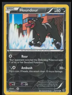 Houndour Reverse Holo 55/101 Pokemon BW: Plasma Blast LP Pokemon Card - Image 1