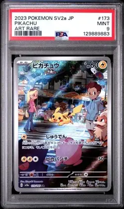 PIKACHU #173/165 PSA 9 • 2023 Art Rare Sv2a 151 Pokemon Japanese • NEW CERT - Image 1