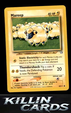 Mareep 065/111 Common Neo Genesis Pokemon Card NM - Image 1