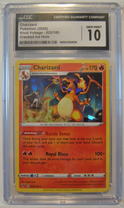 Pokemon: Vivid Voltage Craked ice Holo: Charizard: CGC10 025/185 - Image 1