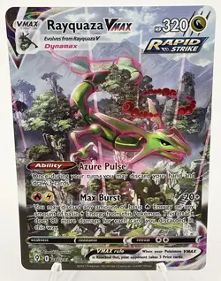 Pokemon 2021 Rayquaza VMAX 218 Evolving Skies Alt Art Secret Rare NEAR MINT - Image 1