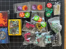 Pokemon TCG Assorted Sleeves (7x), Dice (7x) and Tokens/Coins - Image 3