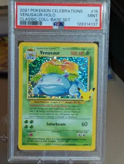 PSA 9 Venusaur Celebrations Classic Collection 15/102 Holo Rare Pokemon 2021 - Image 1