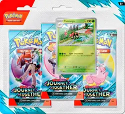 Pokemon * Journey Together * SV09 Blister Booster 3 Packs + Yanmega Promo Foil! - Image 1