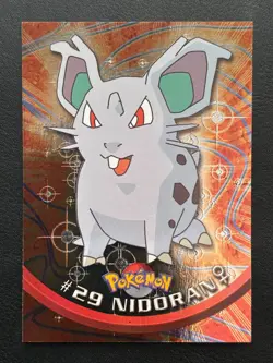 2000 Pokemon Topps Series 1 - Black Logo - Pokeball Foil - Nidoran #29 - NM - Image 1