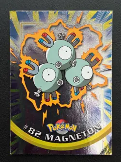 2000 Pokemon Topps Series 2 - Blue Logo - Silver Foil - Magneton #82 - MP - Image 1