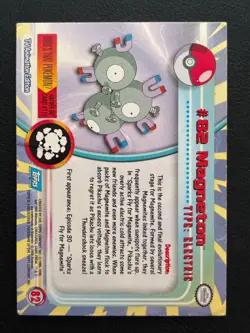 2000 Pokemon Topps Series 2 - Blue Logo - Silver Foil - Magneton #82 - MP - Image 2