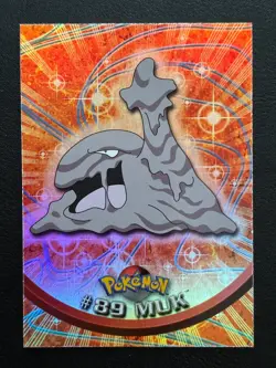 2000 Pokemon Topps Series 2 - Blue Logo - Rainbow Foil - Muk #89 - LP/MP - Image 1