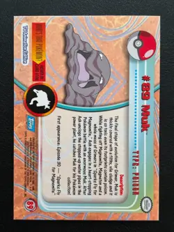 2000 Pokemon Topps Series 2 - Blue Logo - Rainbow Foil - Muk #89 - LP/MP - Image 2