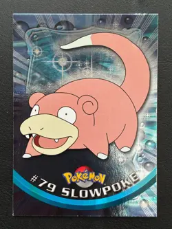 2000 Pokemon Topps Series 2 - Blue Logo - Silver Foil - Slowpoke #79 - NM/LP - Image 1