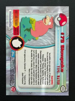 2000 Pokemon Topps Series 2 - Blue Logo - Silver Foil - Slowpoke #79 - NM/LP - Image 2