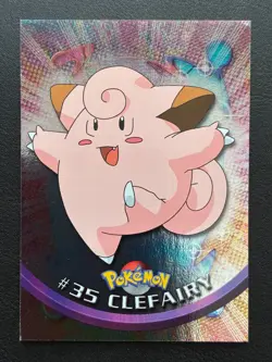 2000 Pokemon Topps Series 1 - Blue Logo - Silver Foil - Clefairy #35 - NM/LP - Image 1