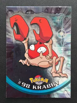 2000 Pokemon Topps Series 2 - Blue Logo - Silver Foil - Krabby #98 - NM/LP - Image 1