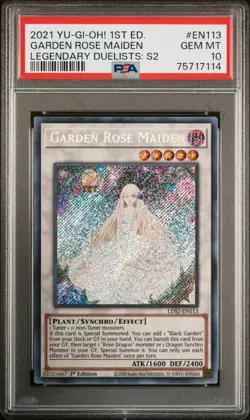 2021 Yu-Gi-Oh! 1st Ed. EN113 Garden Rose Maiden Legendary Duelists S2 PSA 10 - Image 1