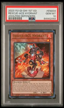 PSA 10 GEM MINT Yu-Gi-Oh! - Rescue-ACE Hydrant - AMDE-EN004 1st Edition Ultra - Image 1