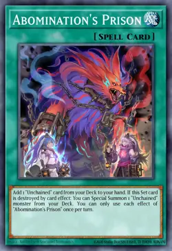 Abomination's Prison Quarter Century Secret Rare RA02-EN064 Yu-Gi-Oh TCG - Image 1