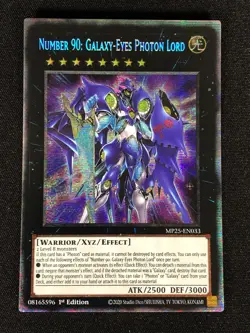 Yugioh Number 90 Galaxy Eyes Photon Lord MP25-EN033 1st Starlight (NM) - Image 1