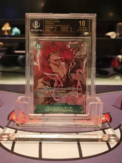 BGS 10 BLACK LABEL ONE PIECE Eustass Kid SR PAR Jap Romance Dawn OP01-051 - Image 3