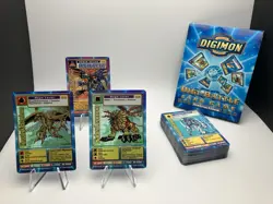 Vintage 1999 Digimon Digi-Battle Card Game Lot of 62 Cards Includes 3 Holo Foils - Image 1