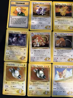 16 Card Bulk Sale Pokemon Cards From Lt. Surge’s Set - Image 3