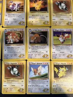 16 Card Bulk Sale Pokemon Cards From Lt. Surge’s Set - Image 4