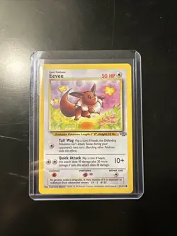 Pokemon Eevee TCG Card 51/64 Jungle Regular Unlimited LP - Image 1