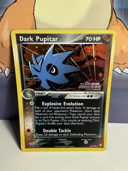 Pokemon Card Dark Pupitar 40/109 - Reverse Holo - Team Rocket Returns (2004) - Image 1